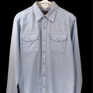BKE Vintage Western athletic fit pearl snap shirt.